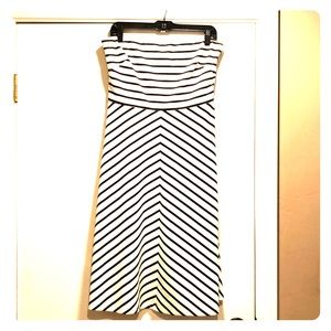 The Limited strapless black/white dress